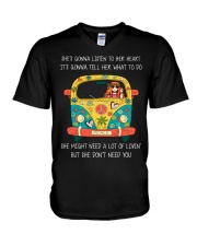 SHE DONT NEED YOU V-Neck T-Shirt thumbnail
