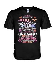 MONTH GIRL-7 V-Neck T-Shirt tile