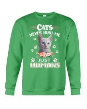 CATS NEVER HURT ME Crewneck Sweatshirt thumbnail