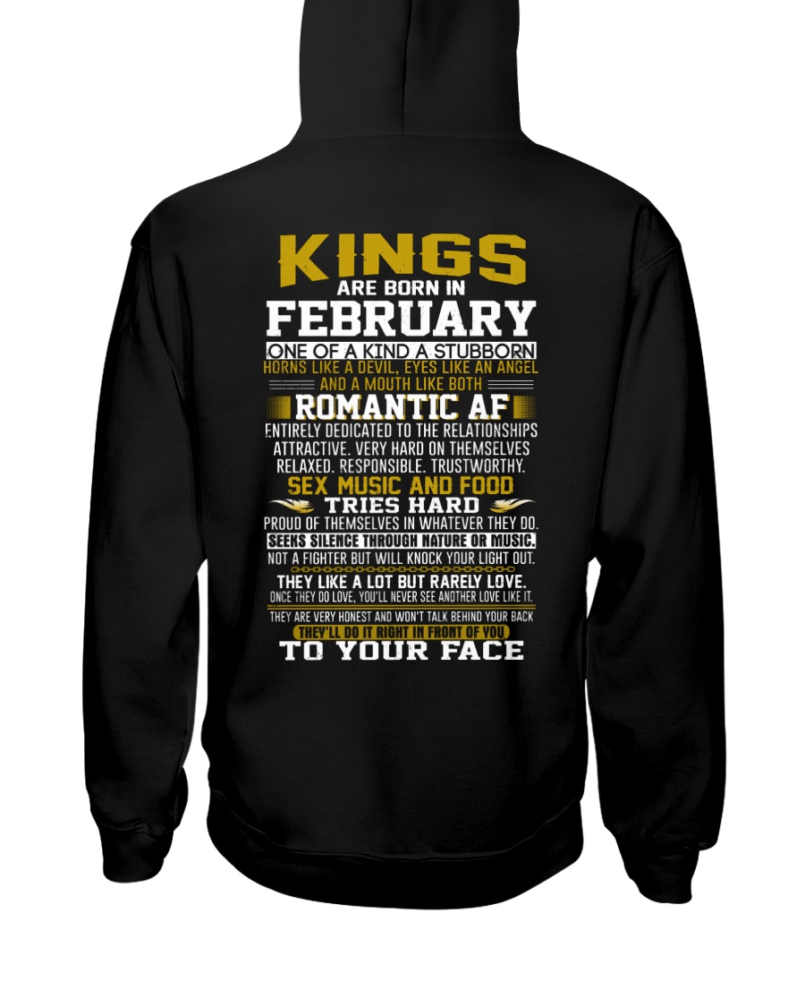 KING BORN IN-FEBRUARY Hooded Sweatshirt