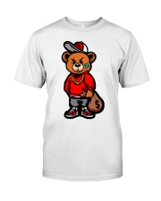 Gangsta Bear gold chain money bag Classic T-Shirt front
