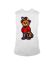 Gangsta Bear gold chain money bag Sleeveless Tee tile