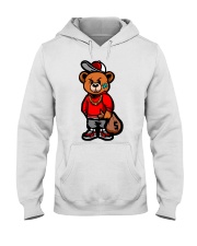 Gangsta Bear gold chain money bag Hooded Sweatshirt tile