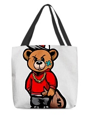 Gangsta Bear gold chain money bag All-Over Tote tile