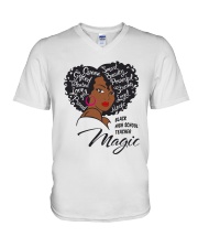 High school - dark V-Neck T-Shirt tile