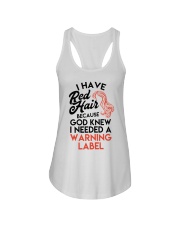 Red Hair because God Knew Ladies Flowy Tank tile