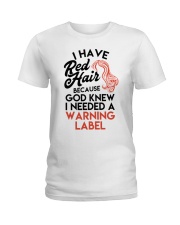 Red Hair because God Knew Ladies T-Shirt tile