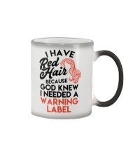 Red Hair because God Knew Color Changing Mug tile