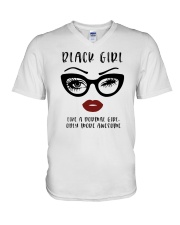 Lika a normal girl V-Neck T-Shirt tile