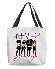 Never Give Up All-Over Tote tile