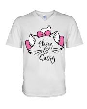 Classy and Sassy - Cat V-Neck T-Shirt tile