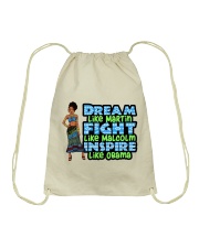 Dream like Martin fight like Malcom Black History Month Drawstring Bag tile