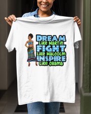 Dream like Martin fight like Malcom Black History Month Classic T-Shirt apparel-classic-tshirt-lifestyle-front-129