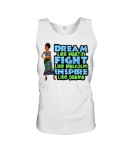 Dream like Martin fight like Malcom Black History Month Unisex Tank tile