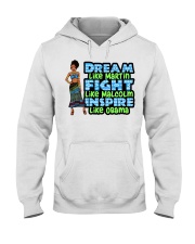 Dream like Martin fight like Malcom Black History Month Hooded Sweatshirt tile