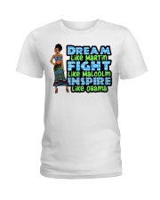Dream like Martin fight like Malcom Black History Month Ladies T-Shirt tile