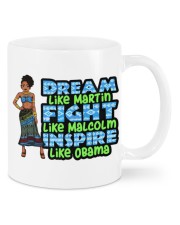Dream like Martin fight like Malcom Black History Month Mugs tile