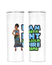 Dream like Martin fight like Malcom Black History Month Glitter Tumbler tile