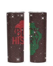 I am Black History 1 Glitter Tumbler tile