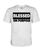 BLESSED ON PURPOSE V-Neck T-Shirt tile
