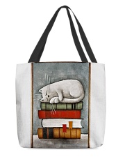 Cat on the books All-Over Tote tile