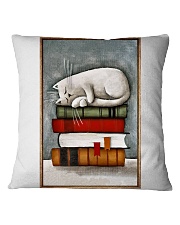 Cat on the books Square Pillowcase tile