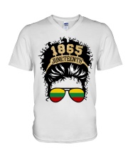 Juneteenth Headband Woman V-Neck T-Shirt tile