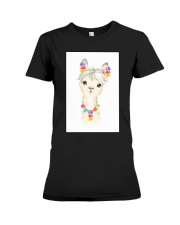 Cute Llama 2 Premium Fit Ladies Tee tile