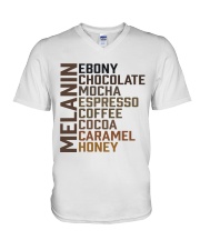Black Woman - Melanin V-Neck T-Shirt tile