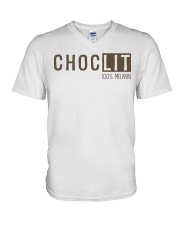 ChocLIT Melanin - Coffee V-Neck T-Shirt tile