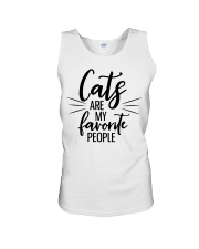 Cats are my favorite people Unisex Tank tile