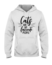 Cats are my favorite people Hooded Sweatshirt tile