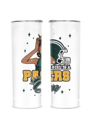 Packers Queen Glitter Tumbler tile