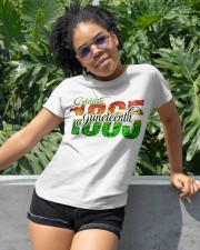 Celebrate Juneteenth 1865 Red Green Yellow Glitter Classic T-Shirt apparel-classic-tshirt-lifestyle-front-232
