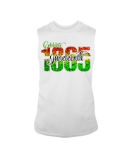 Celebrate Juneteenth 1865 Red Green Yellow Glitter Sleeveless Tee tile