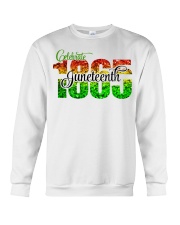Celebrate Juneteenth 1865 Red Green Yellow Glitter Crewneck Sweatshirt tile