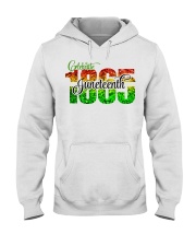 Celebrate Juneteenth 1865 Red Green Yellow Glitter Hooded Sweatshirt tile
