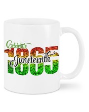 Celebrate Juneteenth 1865 Red Green Yellow Glitter Mugs tile
