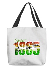 Celebrate Juneteenth 1865 Red Green Yellow Glitter All-Over Tote tile