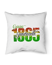 Celebrate Juneteenth 1865 Red Green Yellow Glitter Indoor Pillow tile