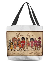 You are 3 Horizontal Poster All-Over Tote tile