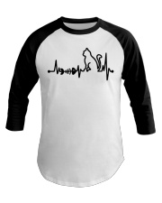 Cat Heartbeat Baseball Tee tile