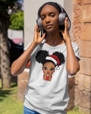 Afro space buns little girl Christmas Classic T-Shirt apparel-ladies-t-shirt-lifestyle-front-83