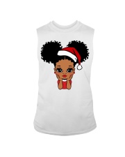 Afro space buns little girl Christmas Sleeveless Tee tile