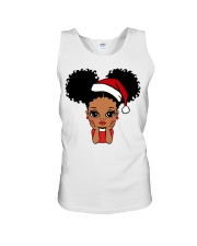 Afro space buns little girl Christmas Unisex Tank tile