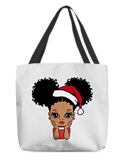 Afro space buns little girl Christmas All-Over Tote tile