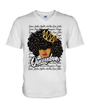 Afro Queen Queendom V-Neck T-Shirt tile