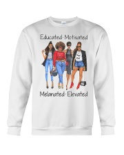 Educated Motivated Melanated Elevated Crewneck Sweatshirt tile