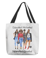 Educated Motivated Melanated Elevated All-Over Tote tile