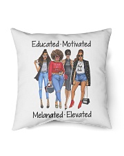 Educated Motivated Melanated Elevated Indoor Pillow tile